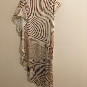 Free People Brown and White Striped Dress